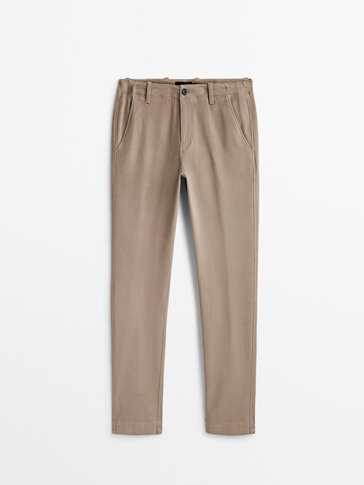 Twill παντελόνι chino tapered fit