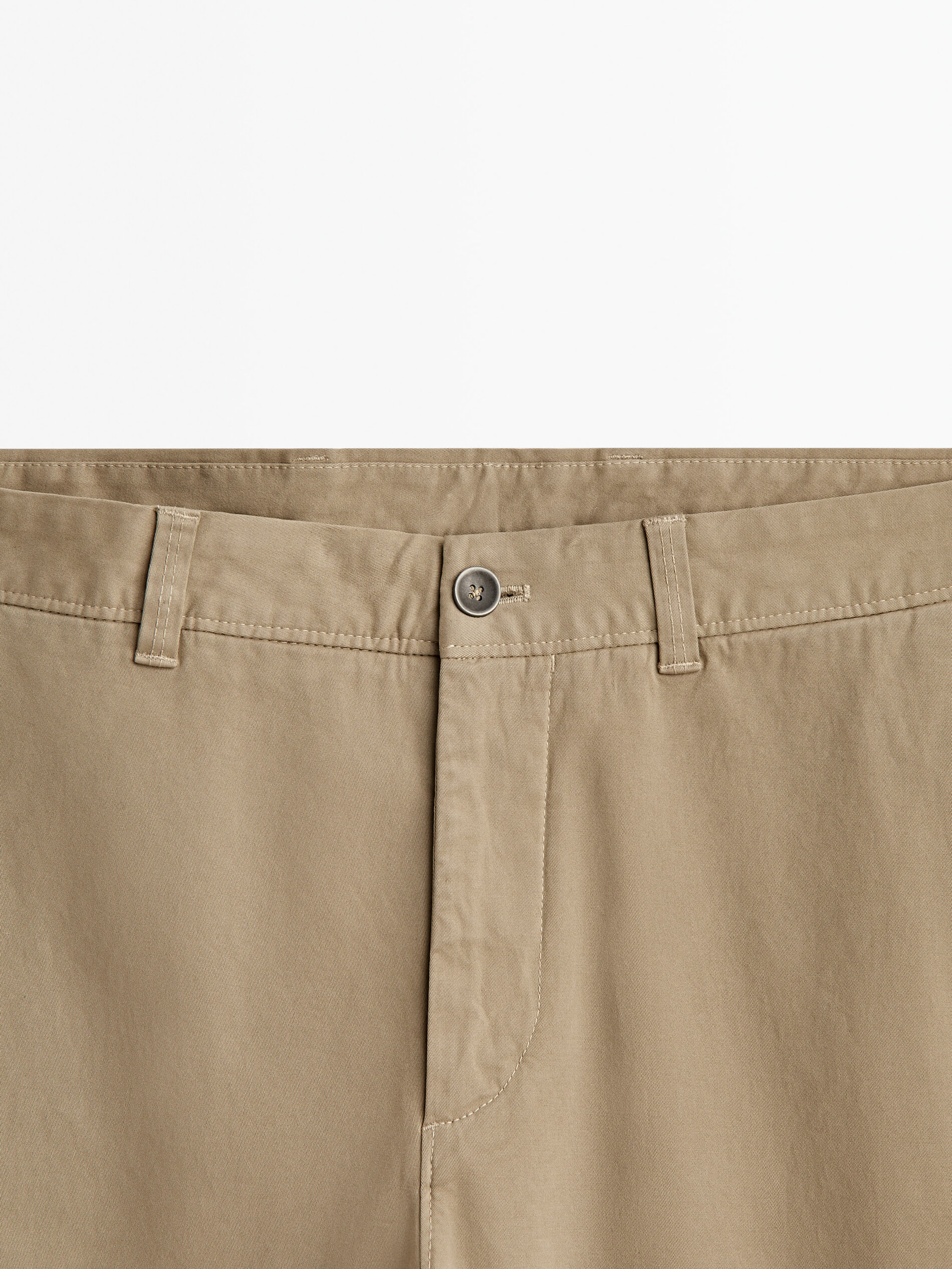 Massimo Dutti Tapered Fit Cotton Blend Chino Trousers - Big Apple Buddy