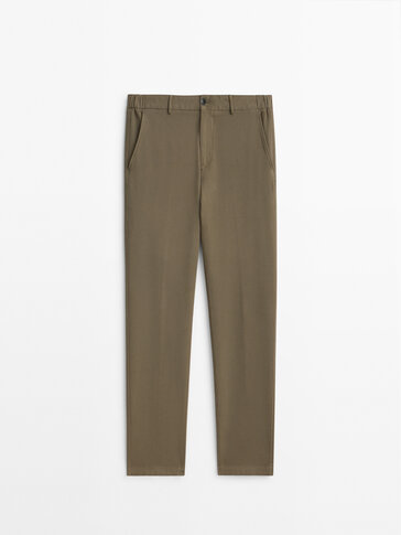 Jogger-fit twill chinos