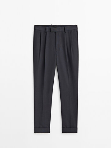 Relaxed fit double dart canvas trousers - Studio