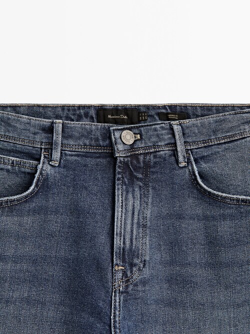 Tapered-fit stonewashed jeans - Massimo Dutti Worldwide
