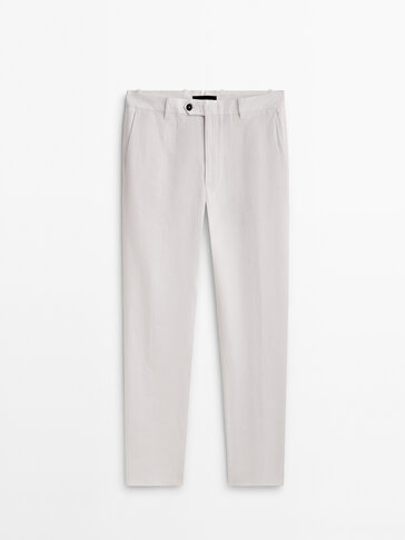 Pantalon 100 % lin coupe droite - Studio