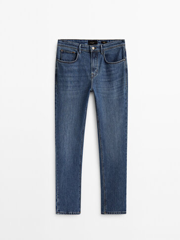 Relaxed fit dirty stone jeans