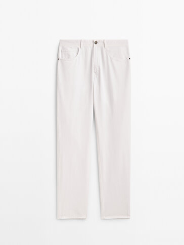 מכנסי דנים בגזרת ג׳ינס Tapered-fit