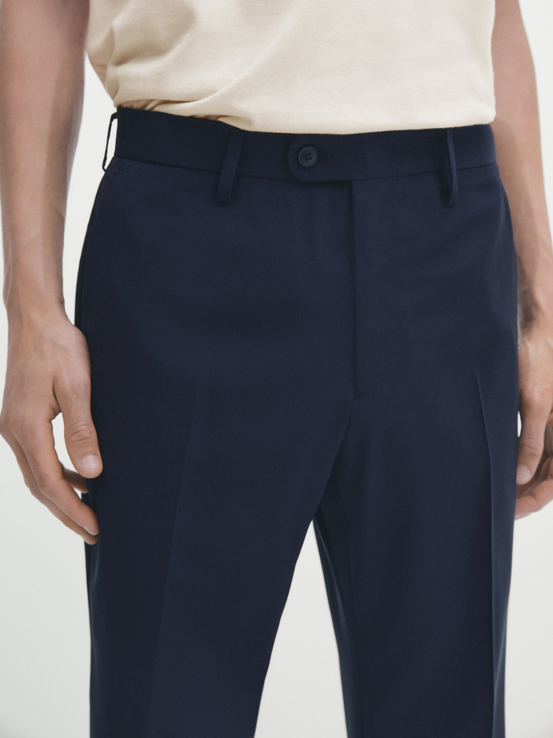 Share 81+ navy blue formal trousers latest - in.cdgdbentre