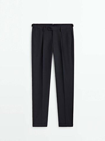 Wool and cotton suit trousers  Massimo Dutti