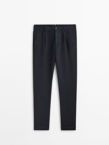 Matching dyed linen trousers