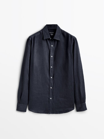 100% linen slim-fit shirt