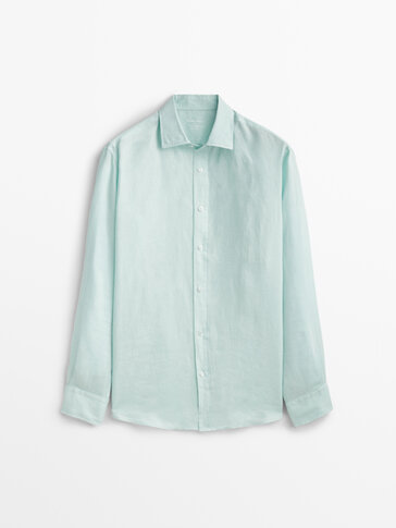 100% linen slim-fit shirt