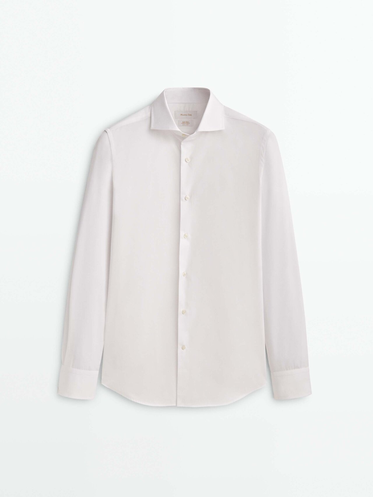 Massimo Dutti Regular Fit Cotton Poplin Shirt In Weiss
