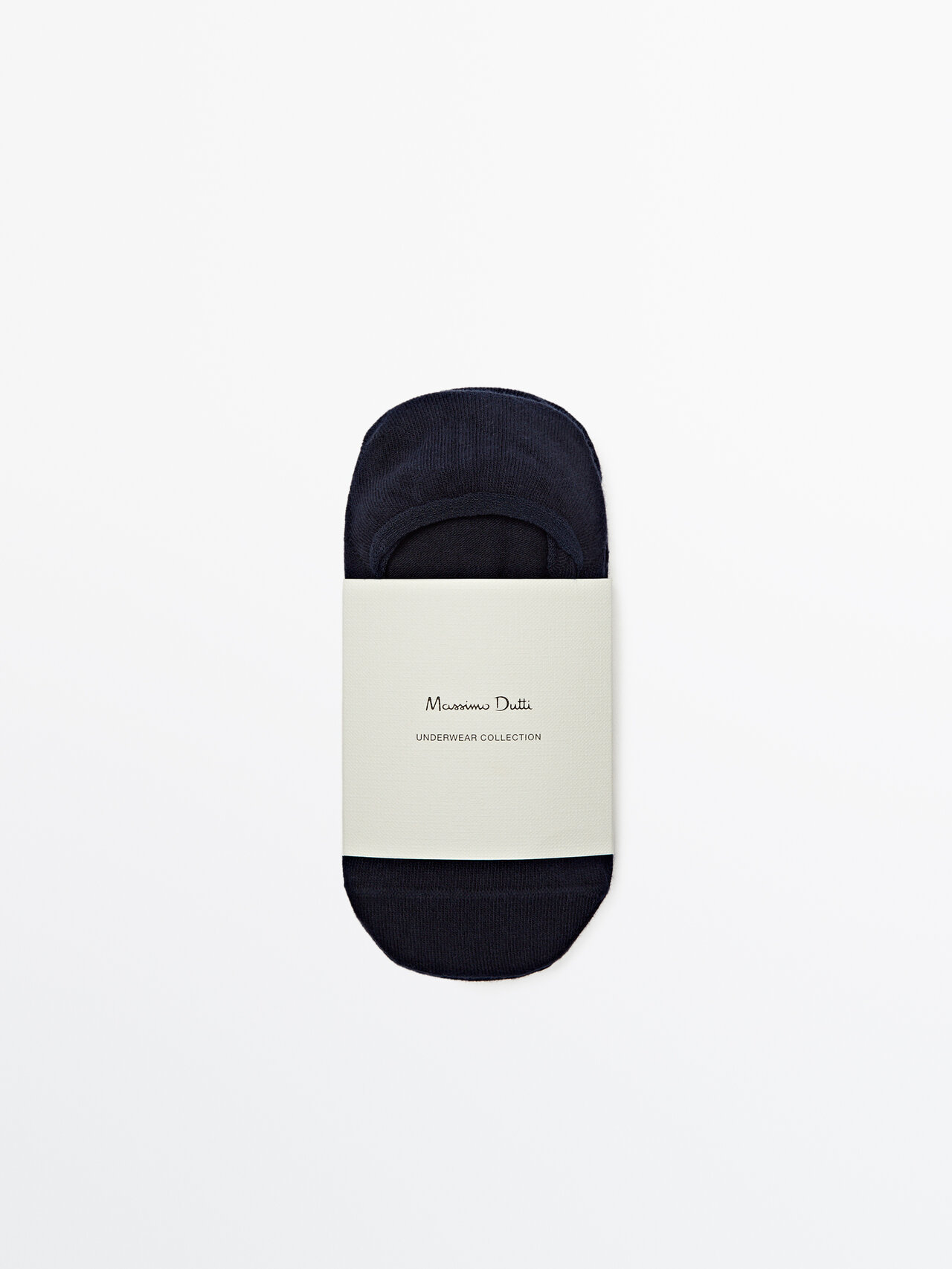 Massimo Dutti Pack Of 3 Pairs Of No-show Cotton Blend Socks In Navy Blue