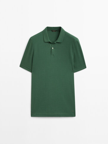 Piqué 100% cotton polo shirt