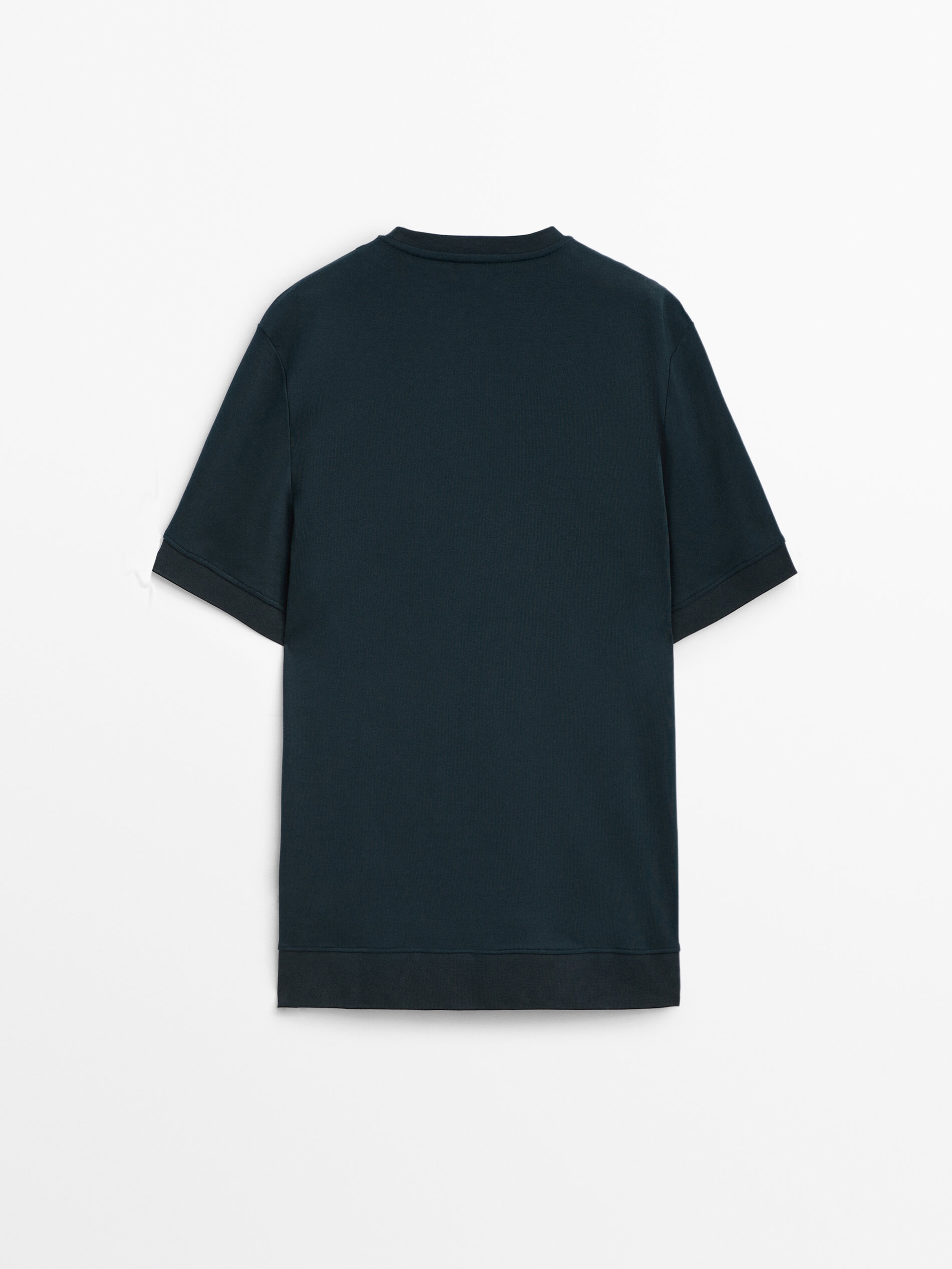 Massimo Dutti Kısa kollu kontrast sweatshirt. 1 Massimo Dutti Kısa kollu kontrast sweatshirt. 1