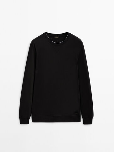 Kontrastfarbenes Sweatshirt aus Baumwollmisch