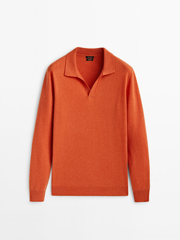 elleboog Dodelijk systematisch Wool and cashmere blend polo sweater - Massimo Dutti USA