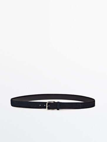 Bælte i nubuck-læder