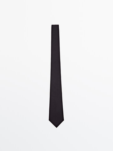 Unifarbene Krawatte aus Wollmischung