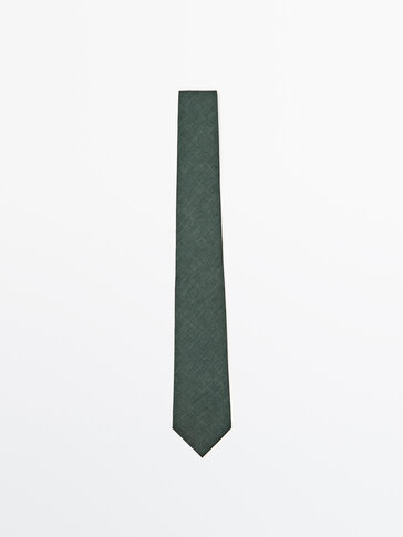 Krawatte aus reiner Seide mit falschem Uni
