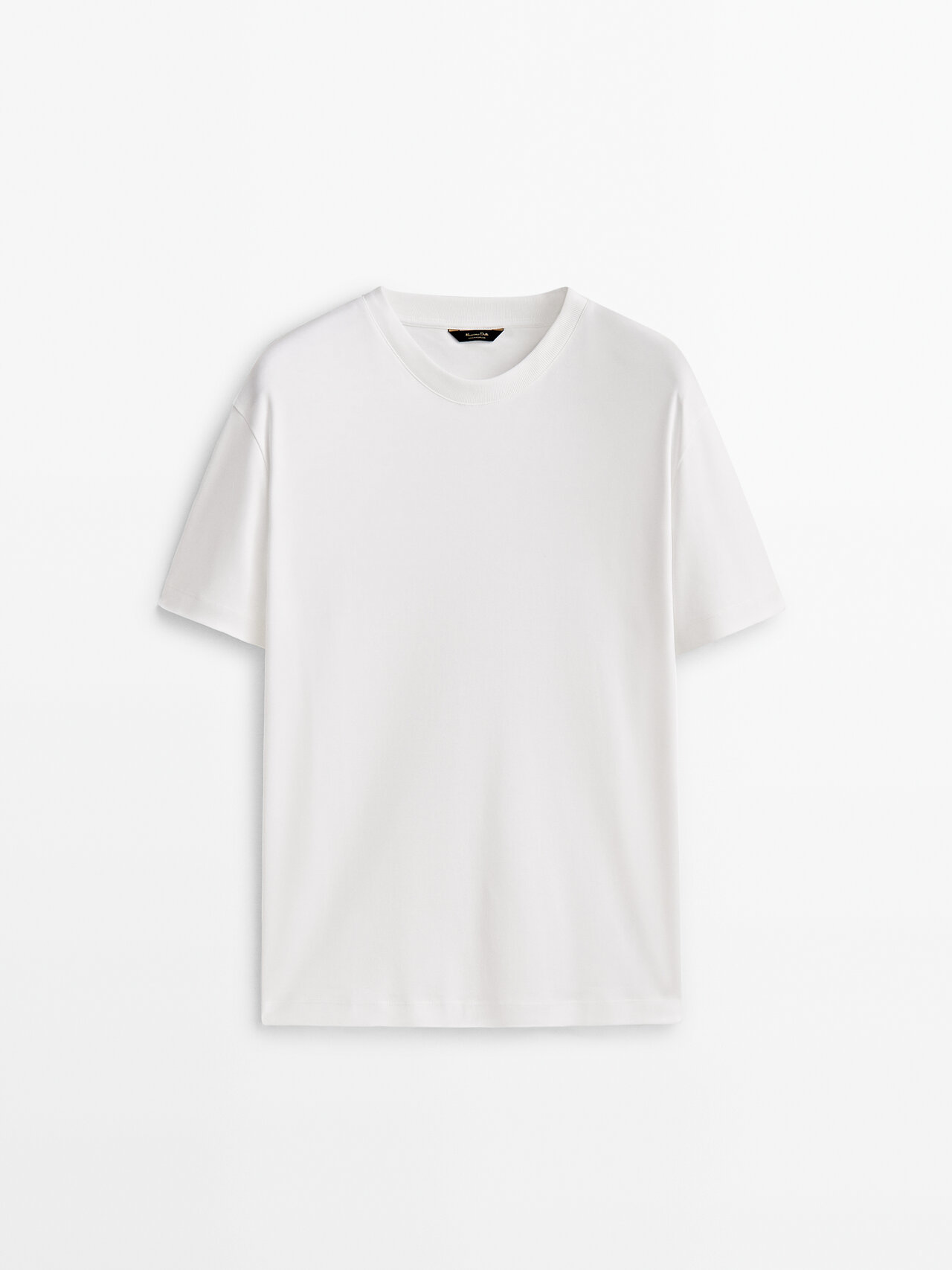 Massimo Dutti Shirt Aus Reiner Mittelschwerer Baumwolle Mit Weitem Bein In Weiss
