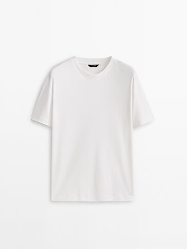 Kurzärmeliges T-Shirt aus reiner Baumwolle