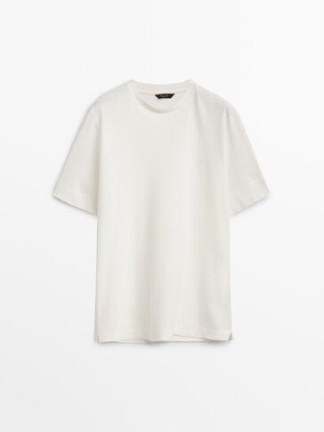 Short sleeve cotton piqué T-shirt