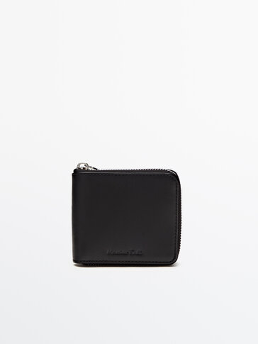 Brieftasche aus Leder mit Reißverschluss