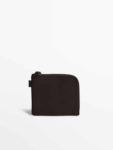 Leather wallet with zip - Studio
