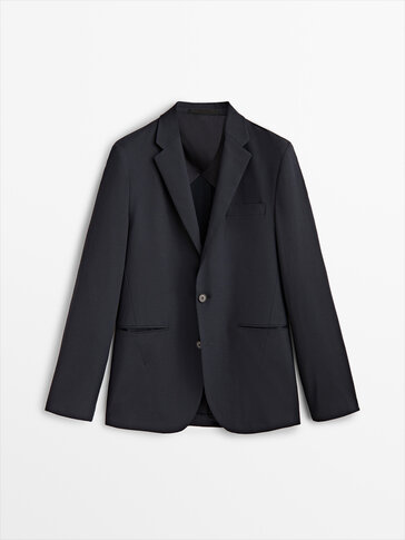 Blue wool blend suit blazer - Studio