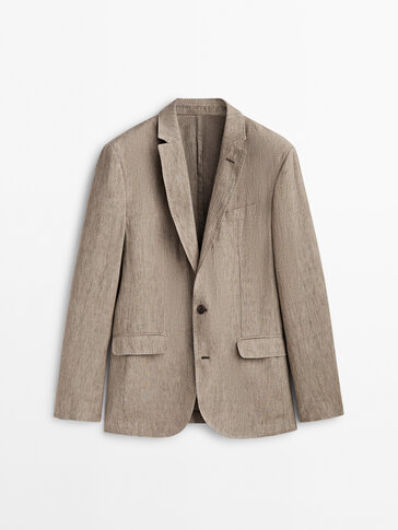 Faded linen suit blazer