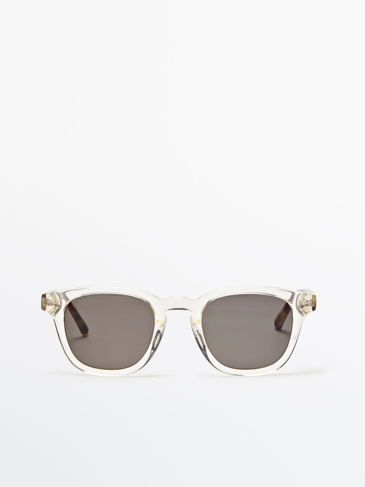 Massimo Dutti Tortoiseshell-effect Contrast Sunglasses In White | ModeSens