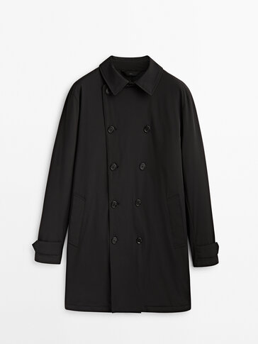 Double-breasted trench jacket