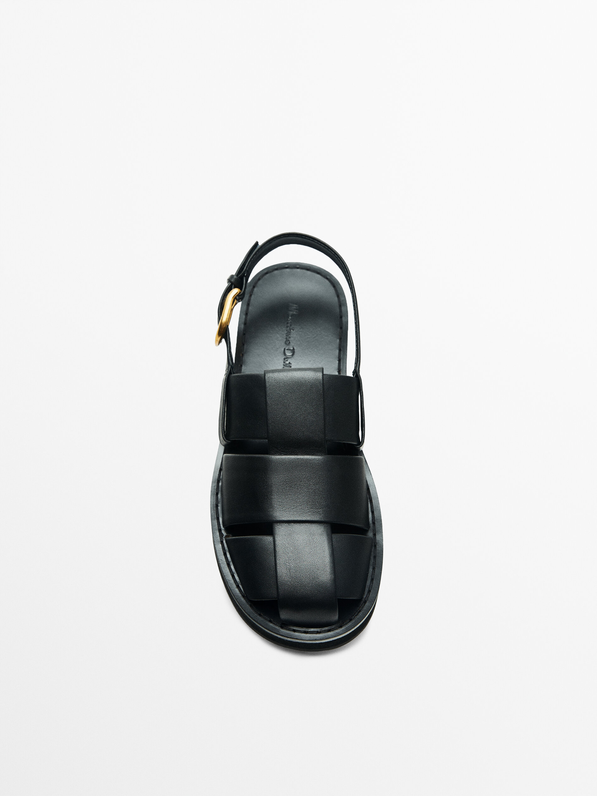 Massimo Dutti Leather Slingback Cage Sandals - Big Apple Buddy