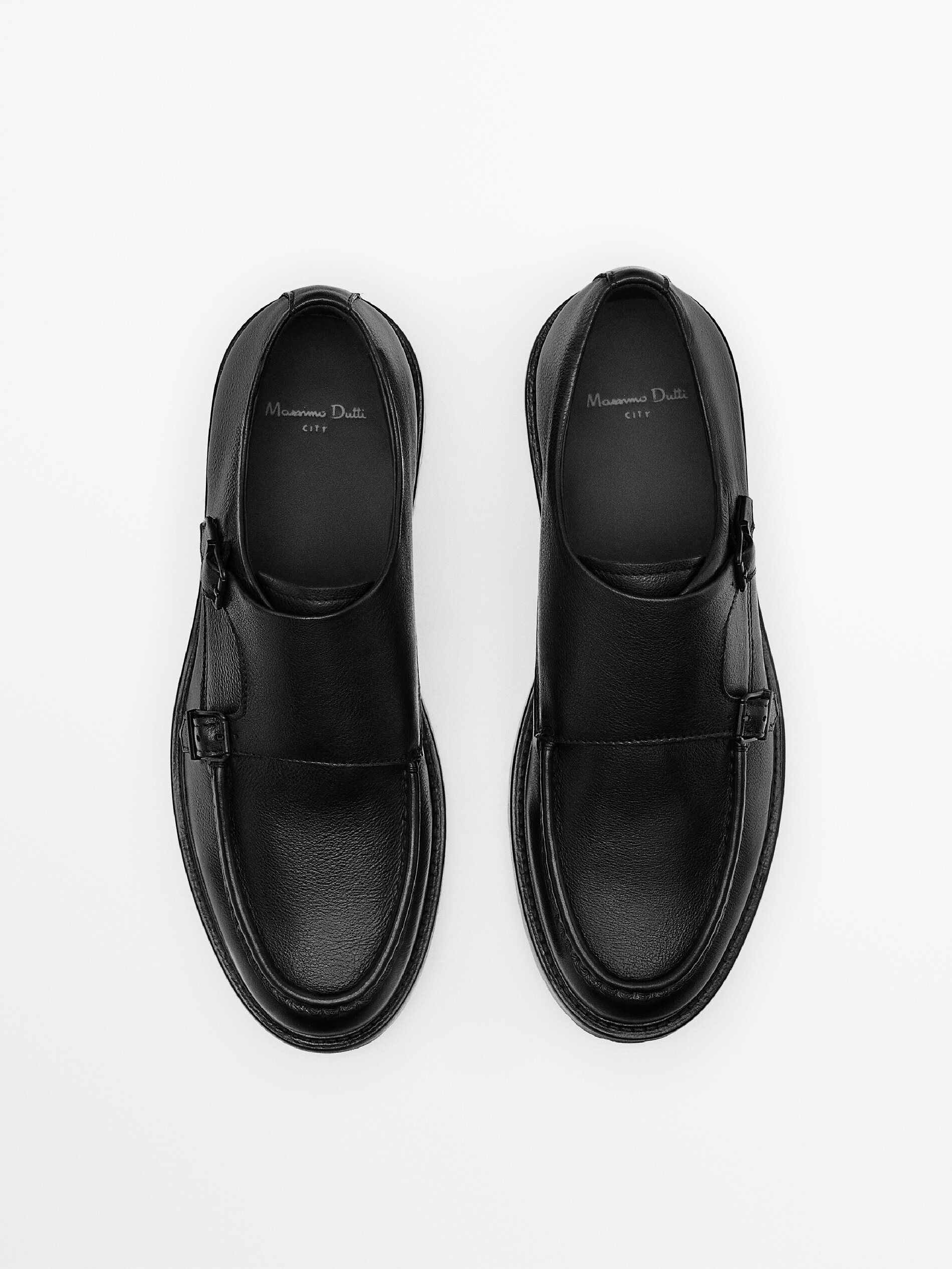 Massimo Dutti Nappa Leather Monk Shoes - Big Apple Buddy