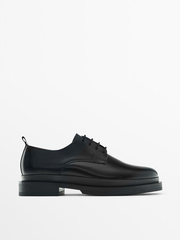 נעליים מעור נאפה בצבע שחור - STUDIO