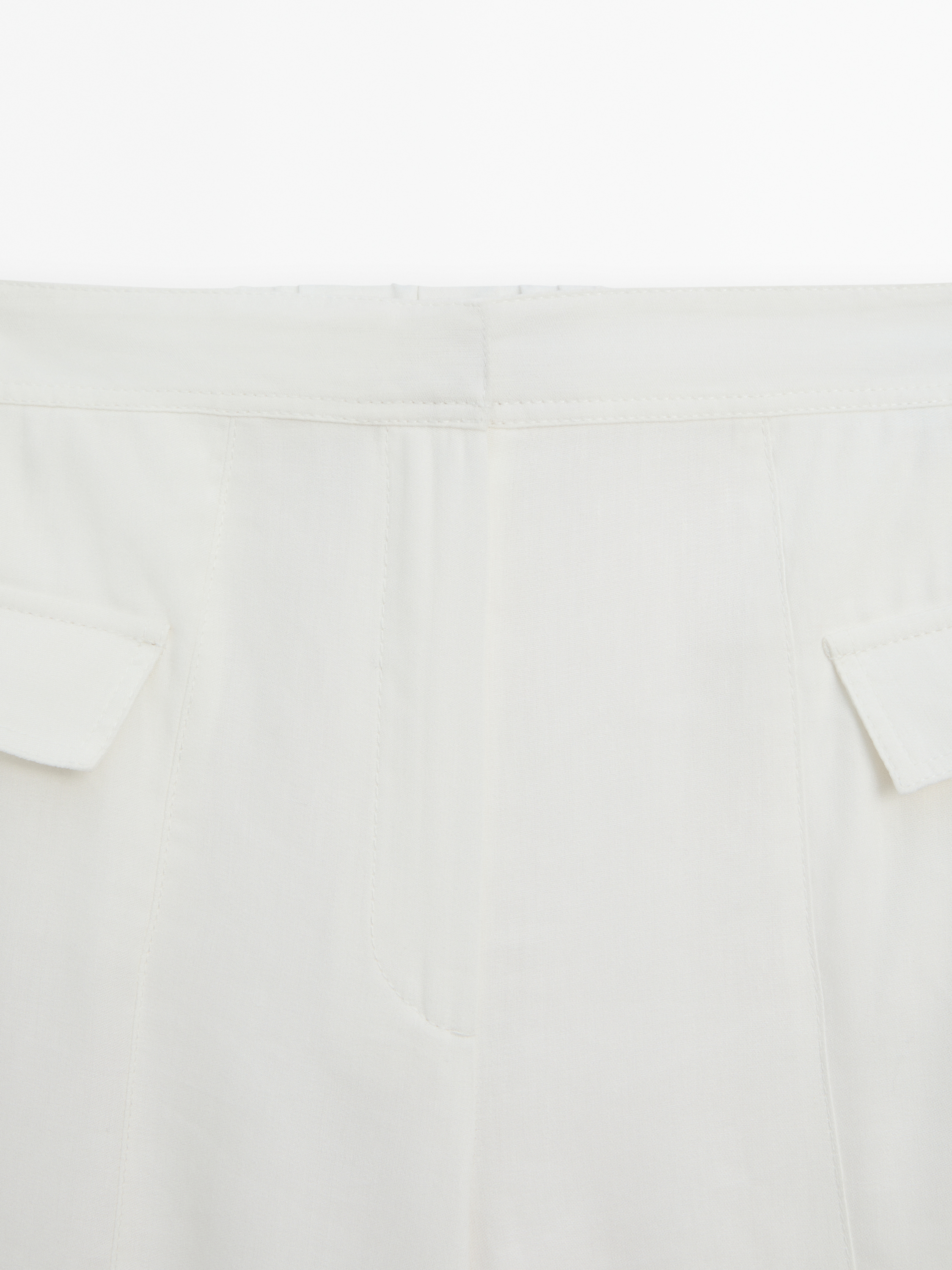 Cepli keten karışımlı culotte pantolon_7