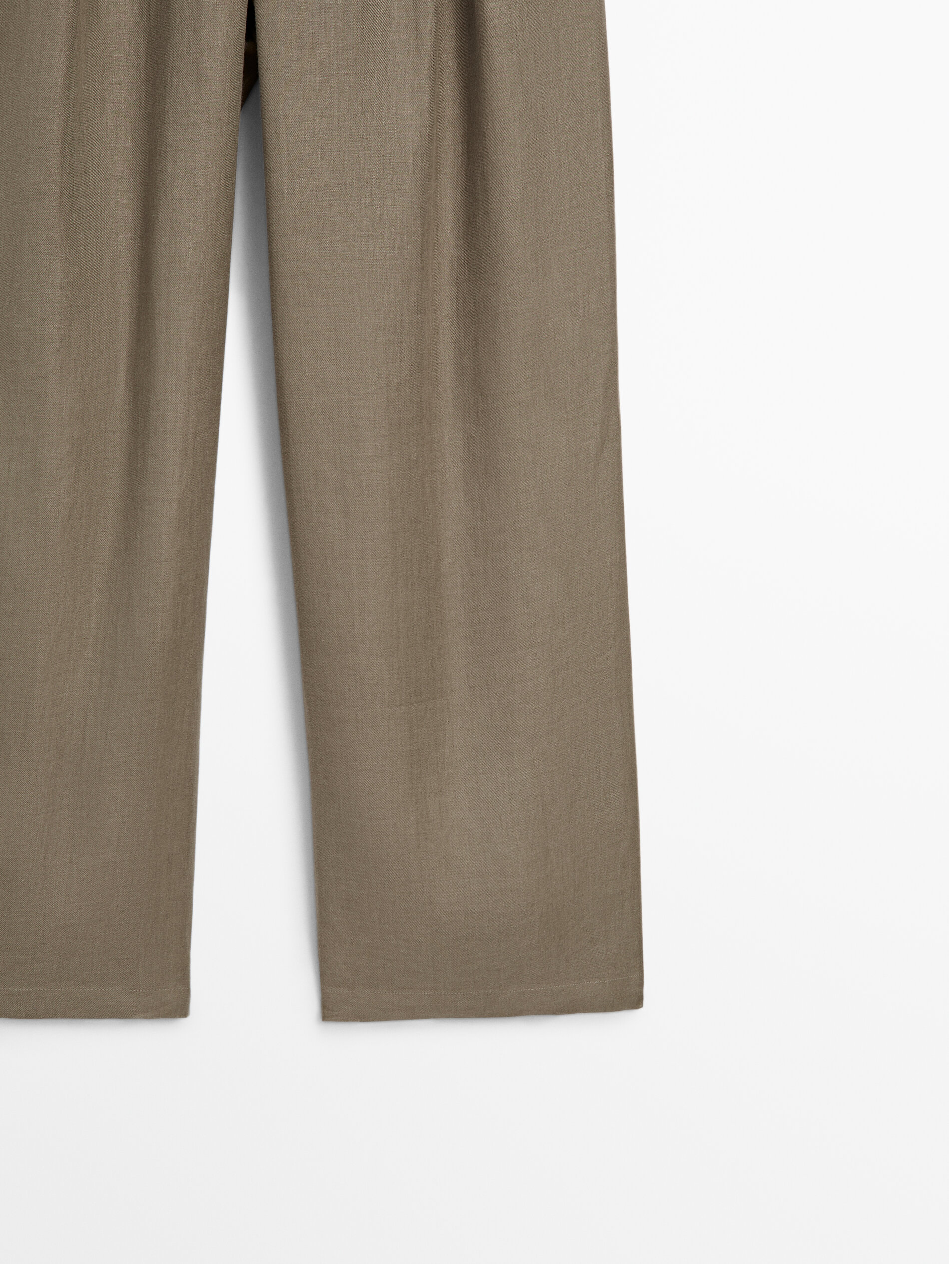 Pantalón 100% lino doble pinza
