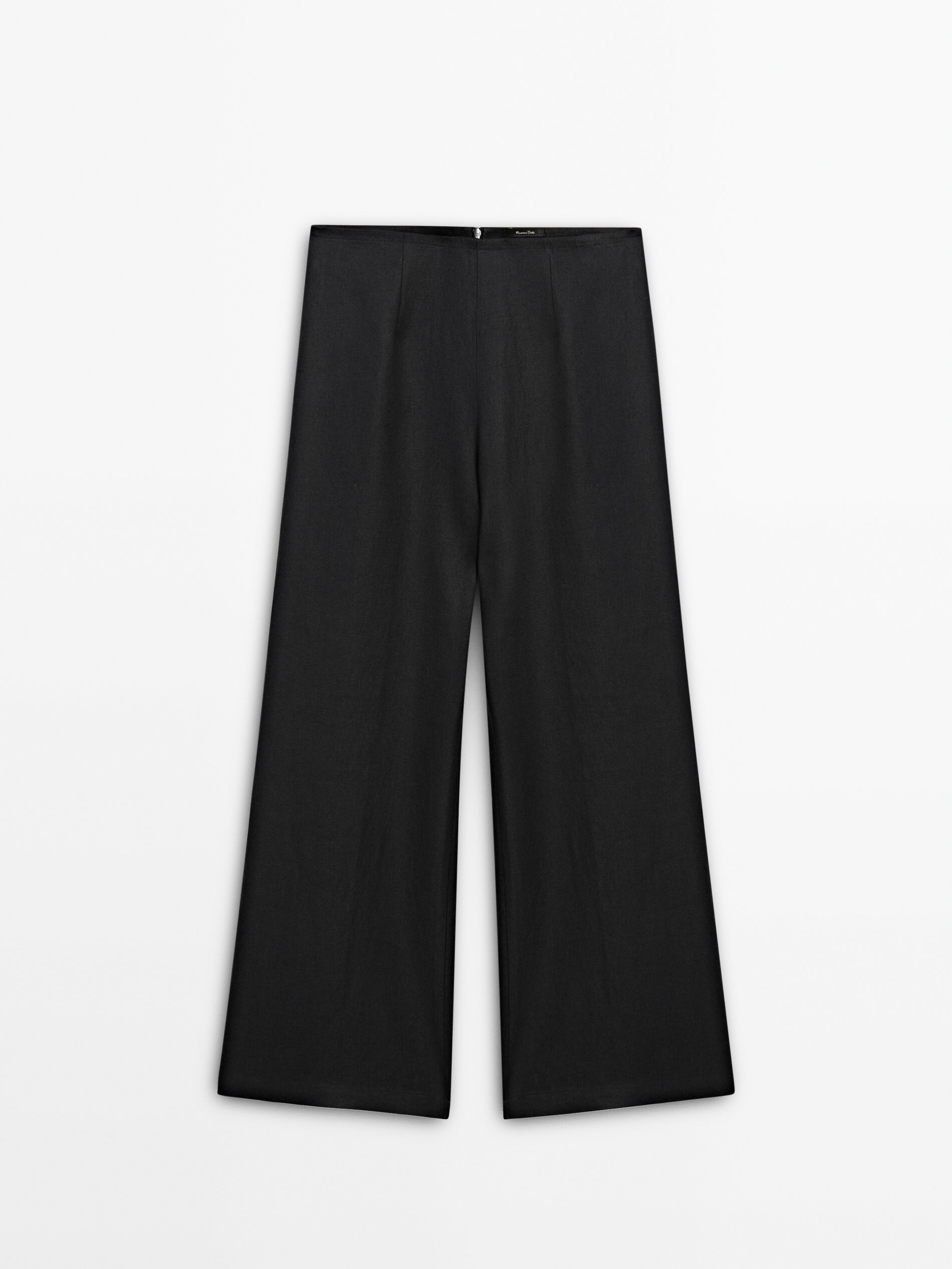 100% linen trousers · Black · Dressy | Massimo Dutti