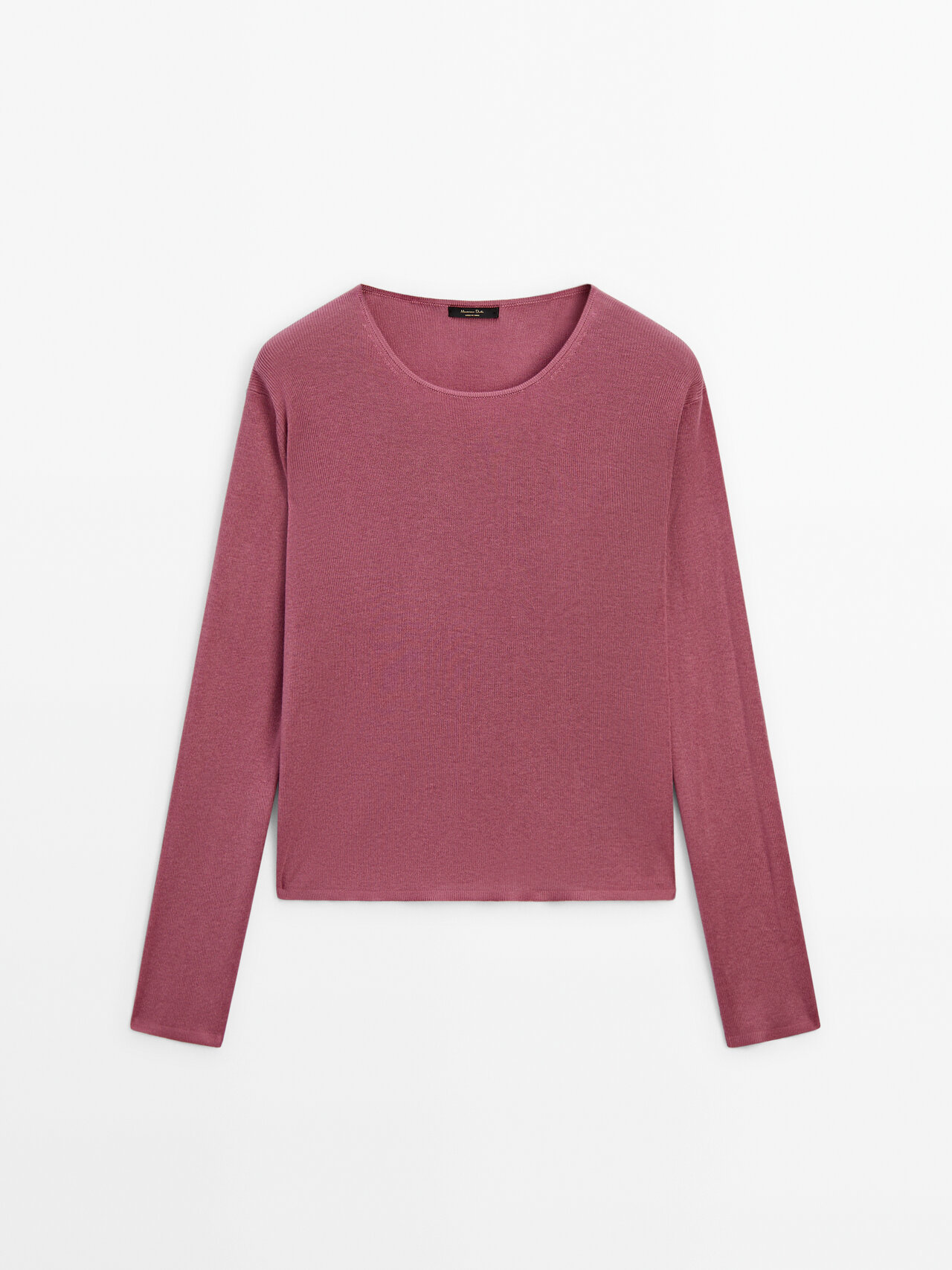 Shop Massimo Dutti Strickpullover Mit Rundausschnitt In Rosa