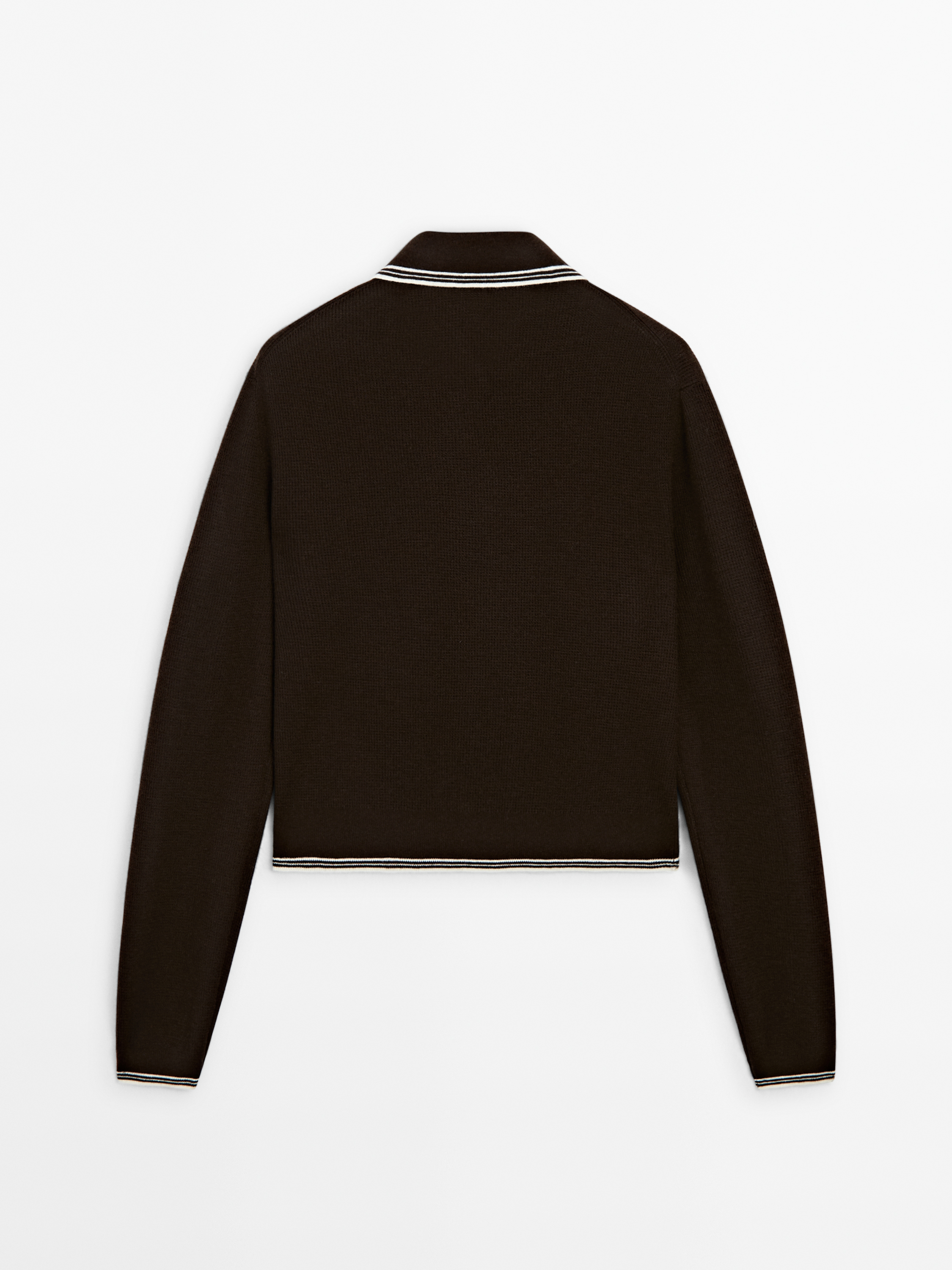 Contrast polo neck knitted jumper_1