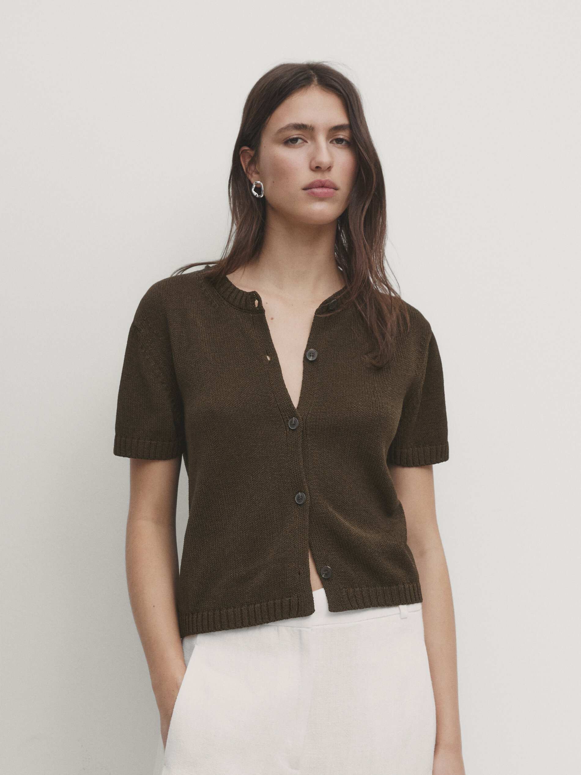 Women s short sleeves jumpers Massimo Dutti