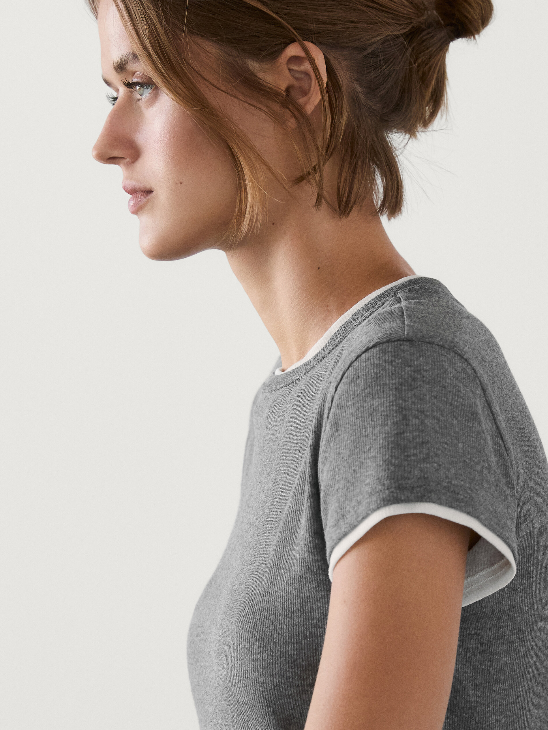 Camisetas de manga corta de mujer Massimo Dutti