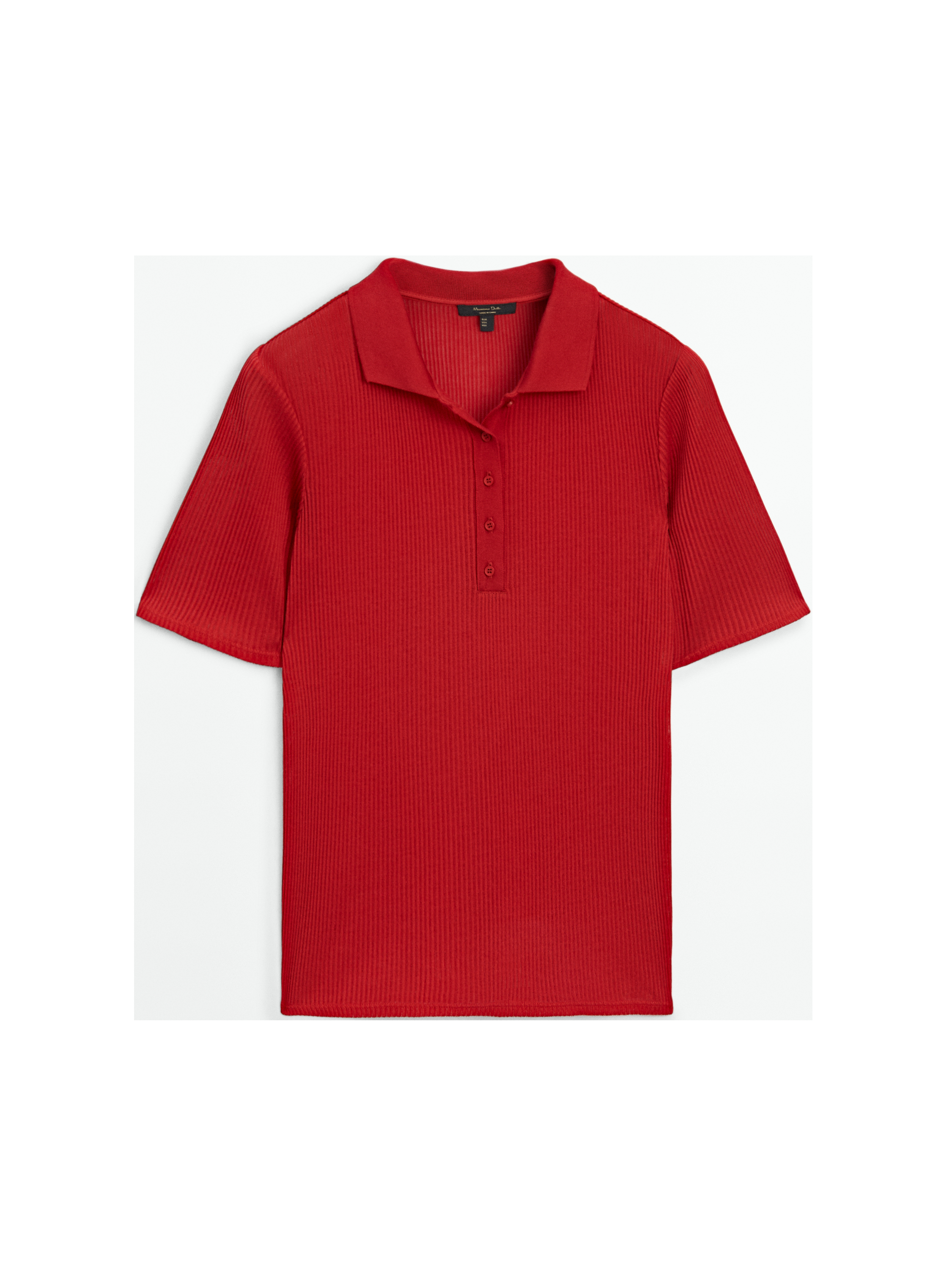 Fitilli pamuklu polo yaka t-shirt_5