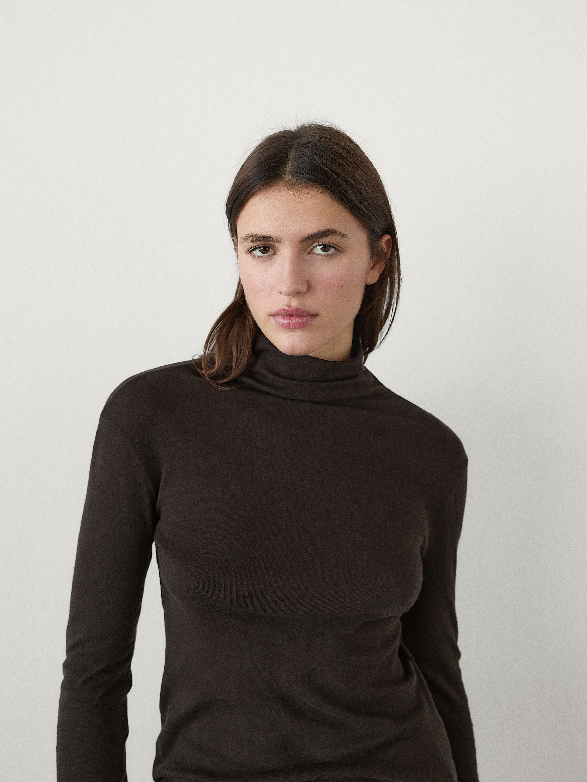 Cotton blend turtleneck T-shirt_11