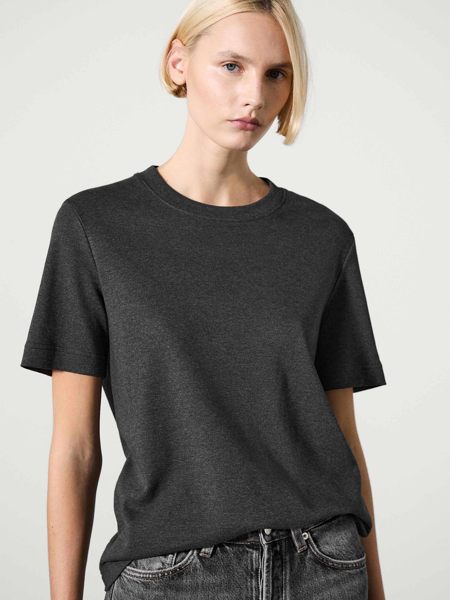 Massimo dutti camisetas manga corta mujer sale