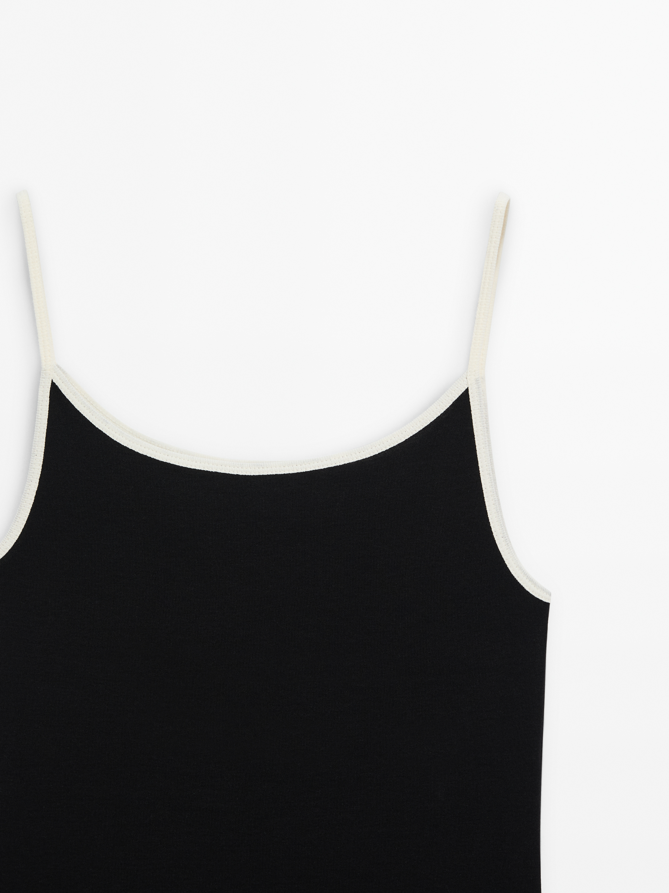 Contrast cotton straps top_19