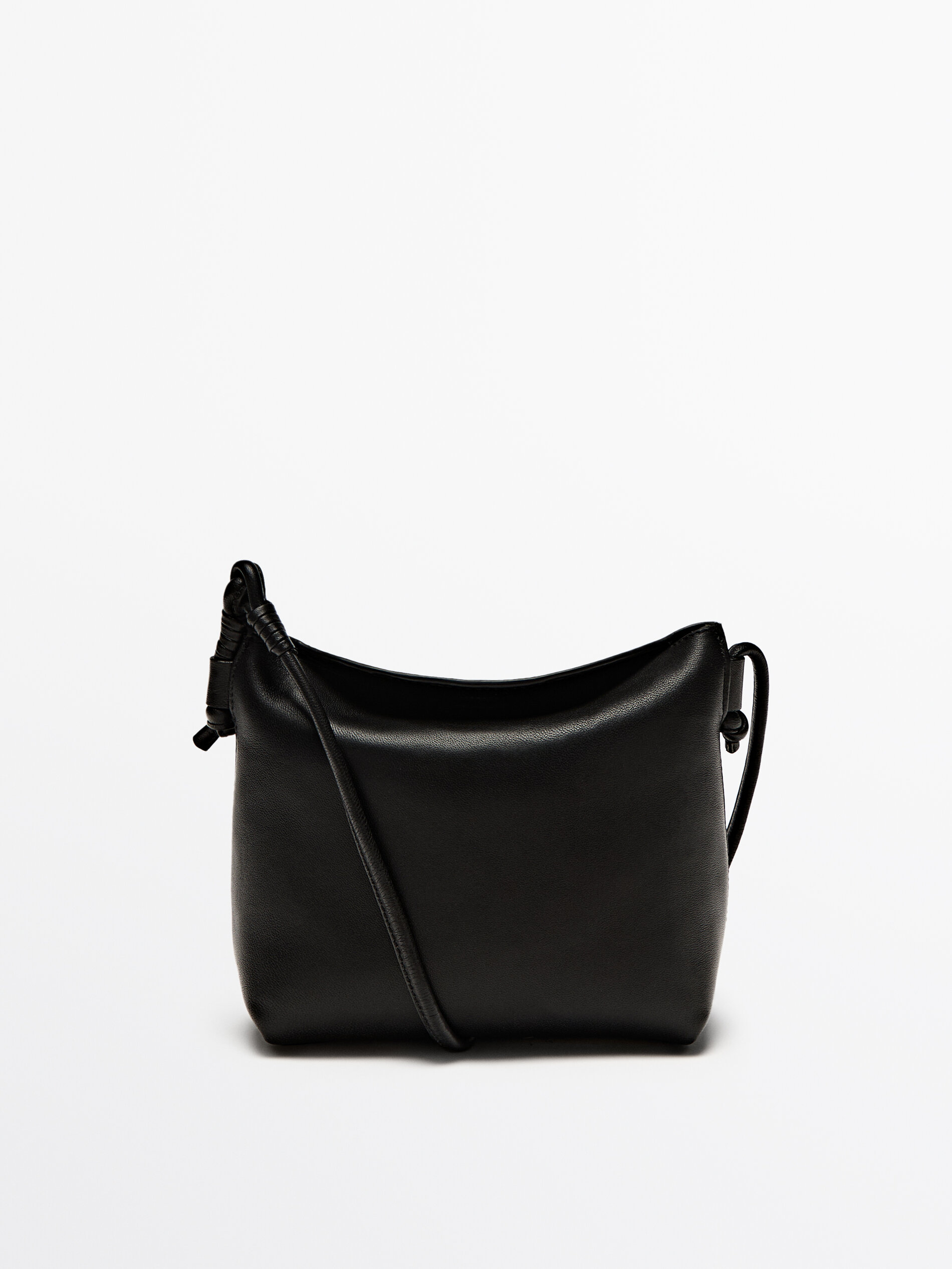 Nappa leather crossbody bag · Black, White, Red, Sand · Accessories Massimo Dutti