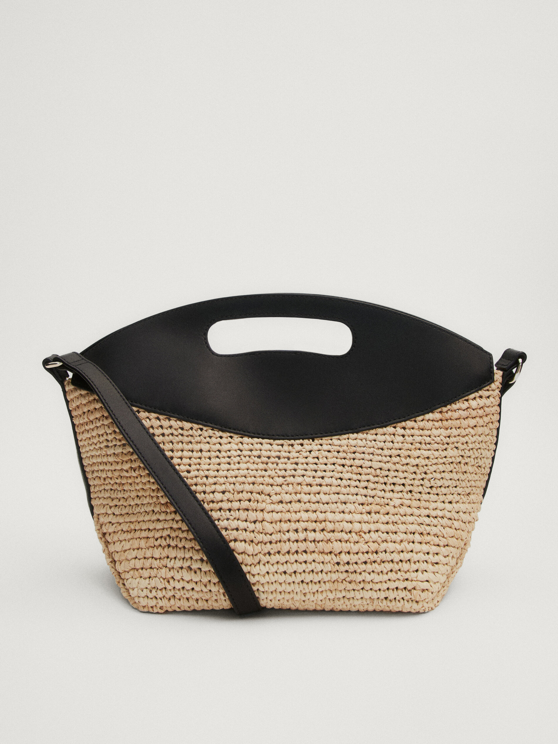 Massimo dutti raffia bag sale