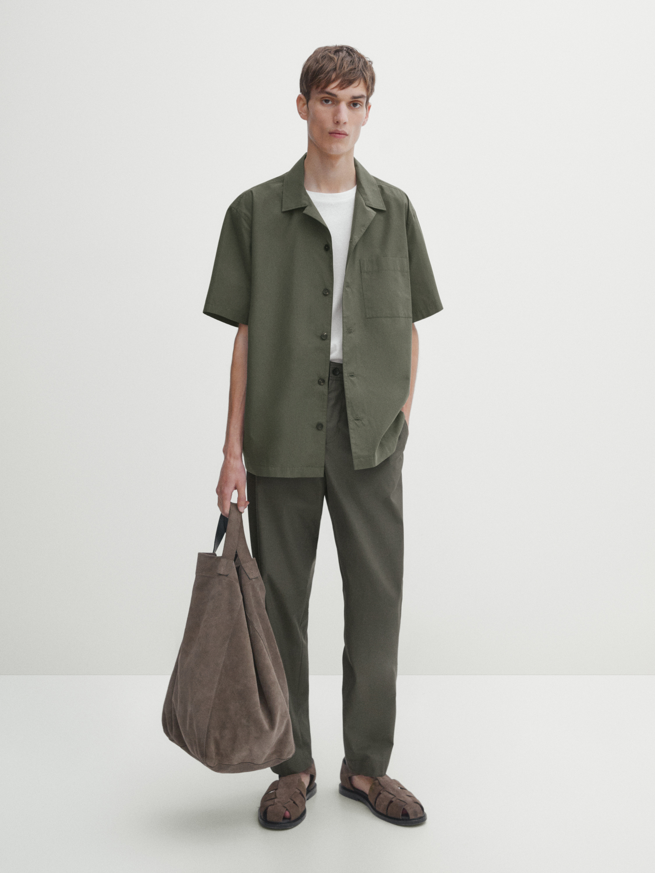 %100 pamuklu tapered fit pantolon