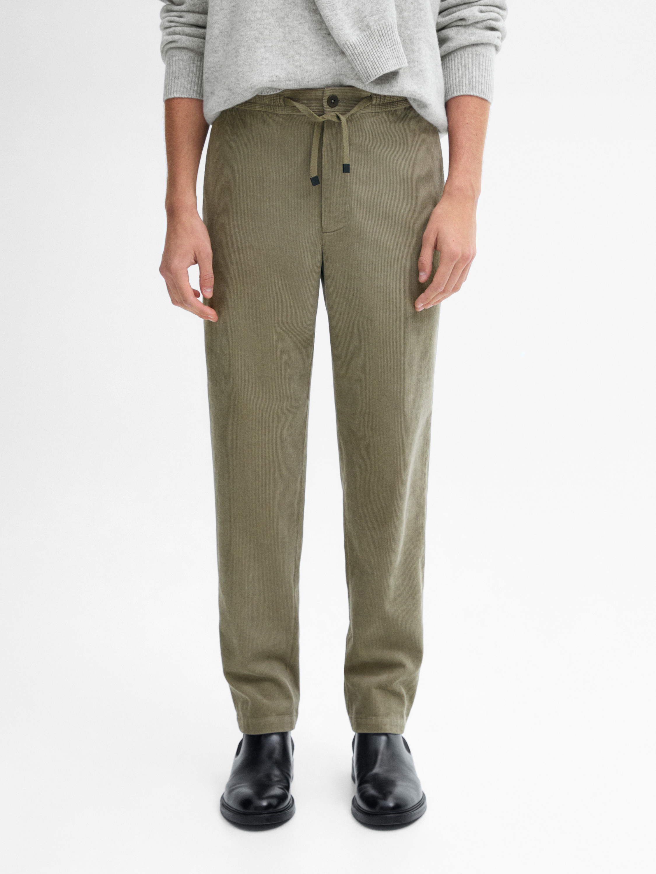 Fitilli kadife jogger pantolon_8