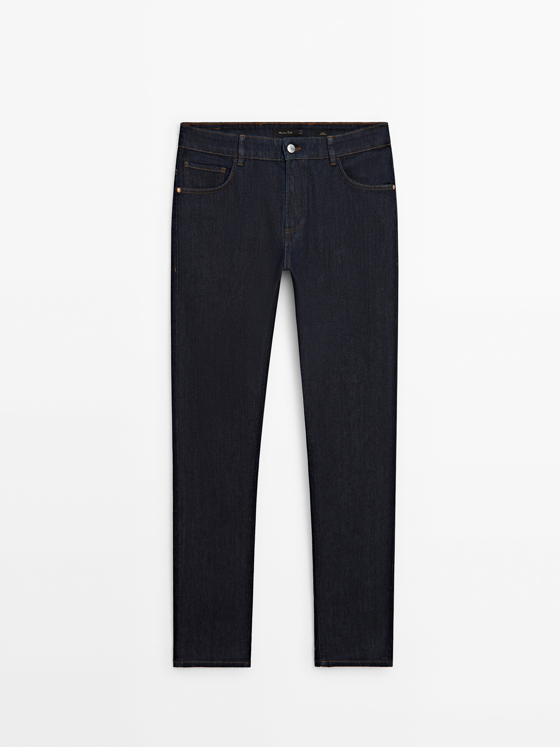 Slim fit deep rinse jeans · Indigo · Dressy Massimo Dutti